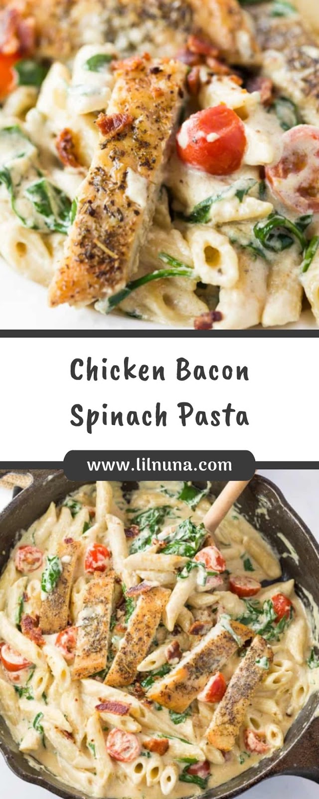 Chicken Bacon Spinach Pasta