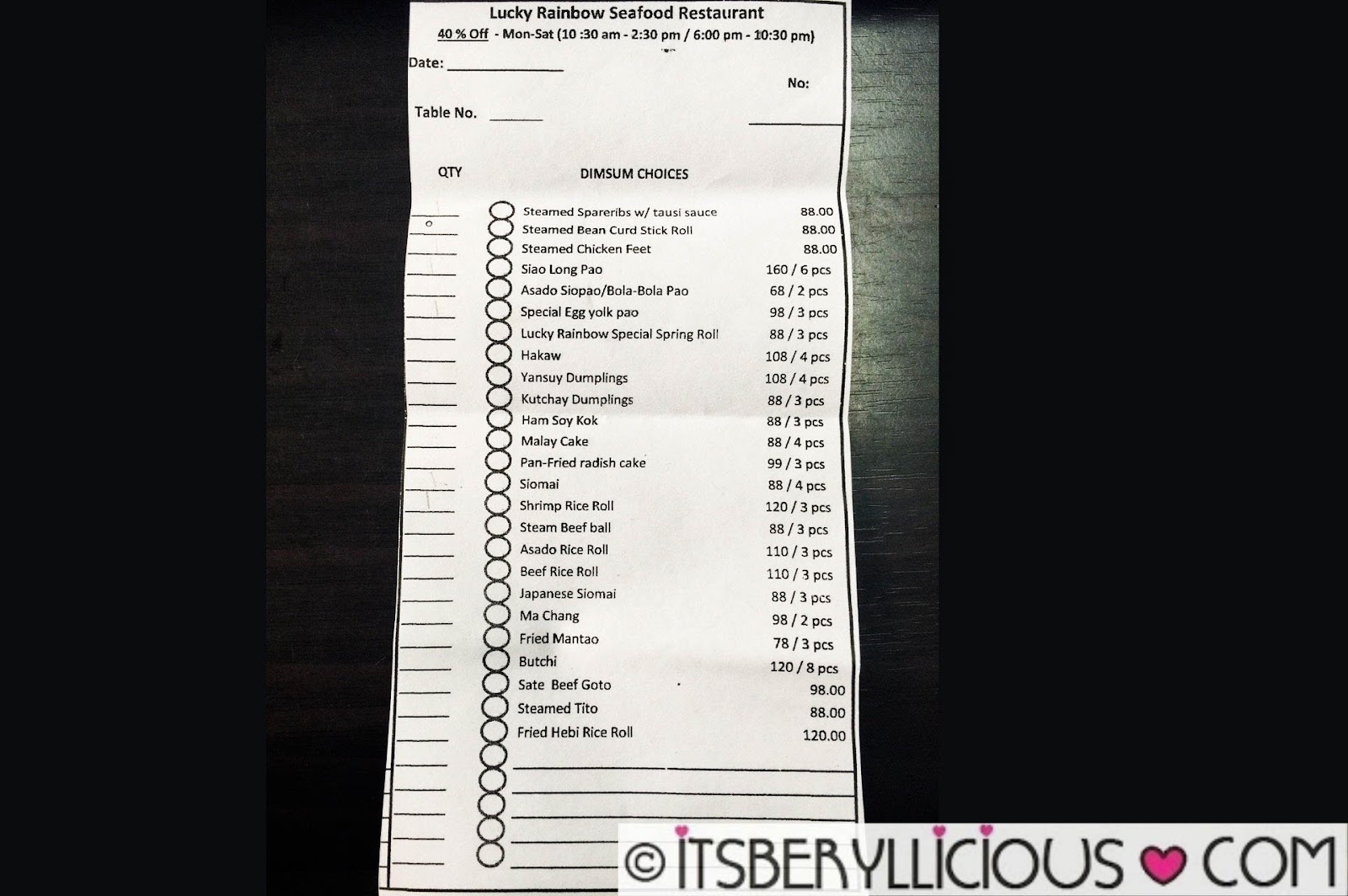 Lucky Rainbow Seafood Restaurant 40 Off Dimsum Promo in Z Square