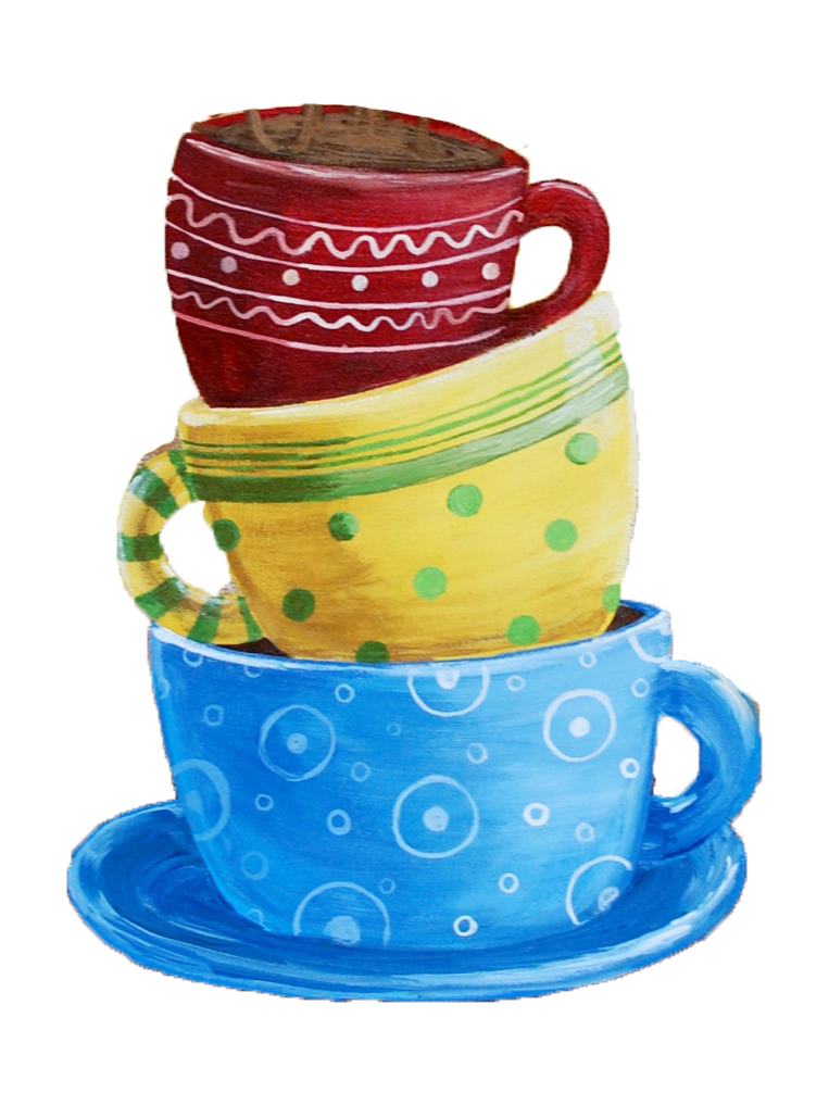 Photo Editing Material Multiple Tea Cups