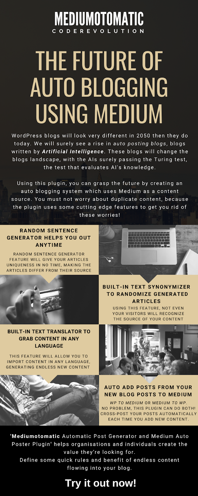 Mediumomatic Automatic Post Generator and Medium Auto Poster Plugin