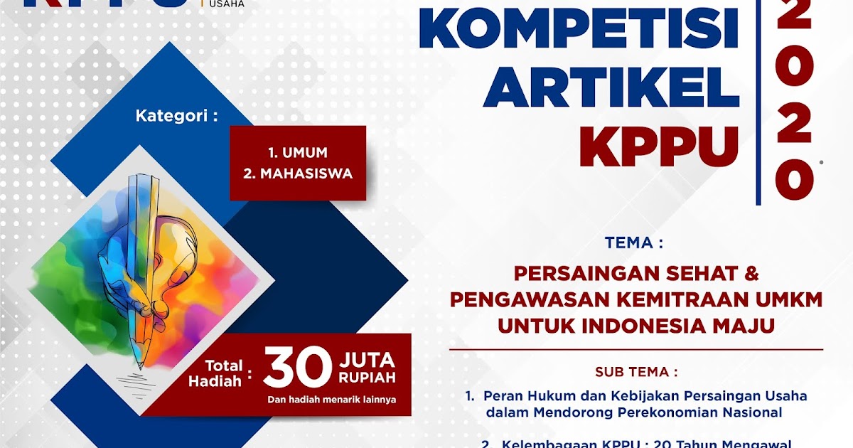 [GRATIS] Lomba Menulis Artikel Nasional 2020 di KPPU RI