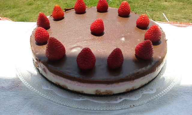 Tarta De Nata -fresa Y Chocolate
