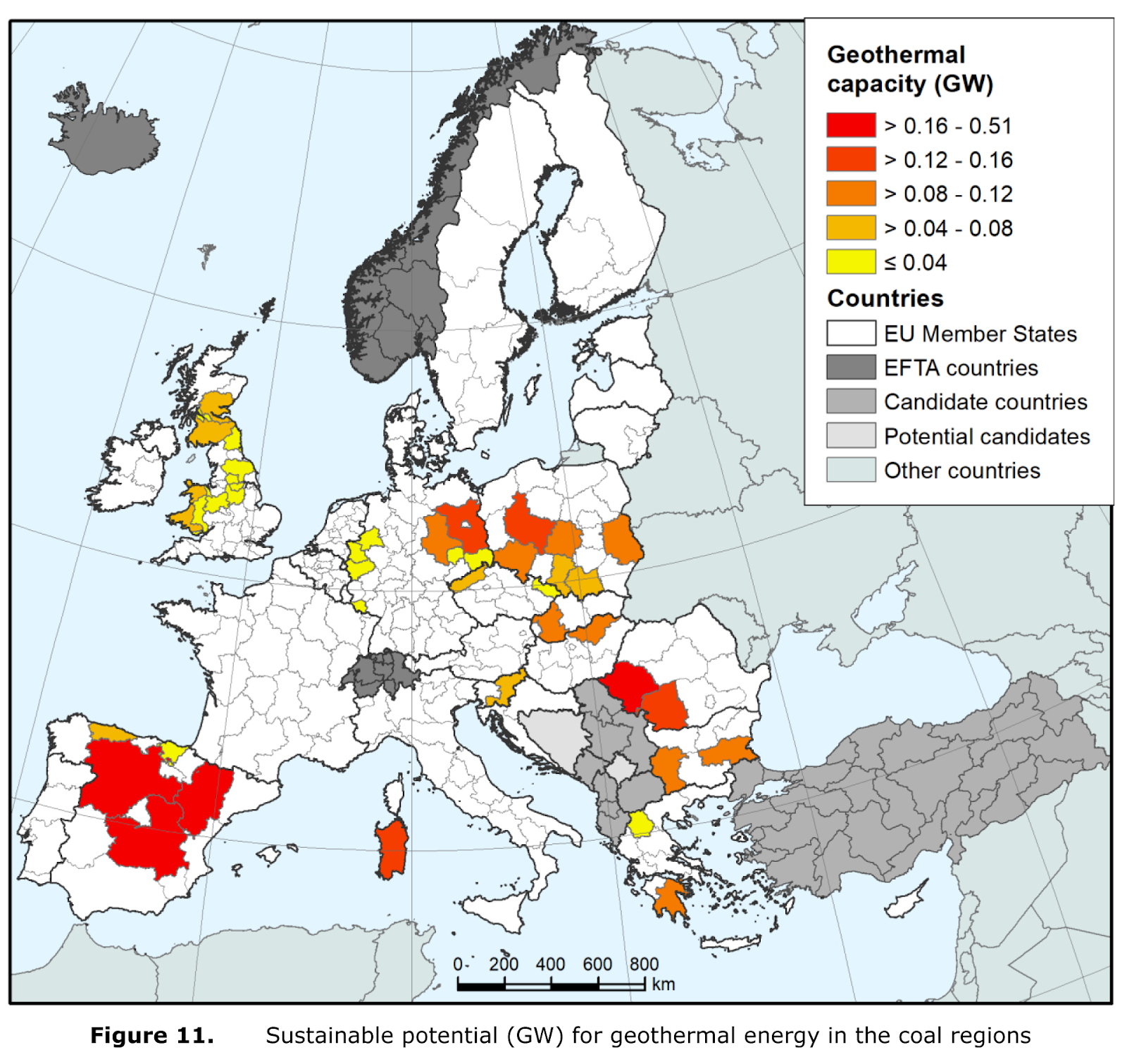 Europe Potential for Geothermal Energy in Coal Regions