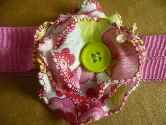 rolled fabric flower pattern