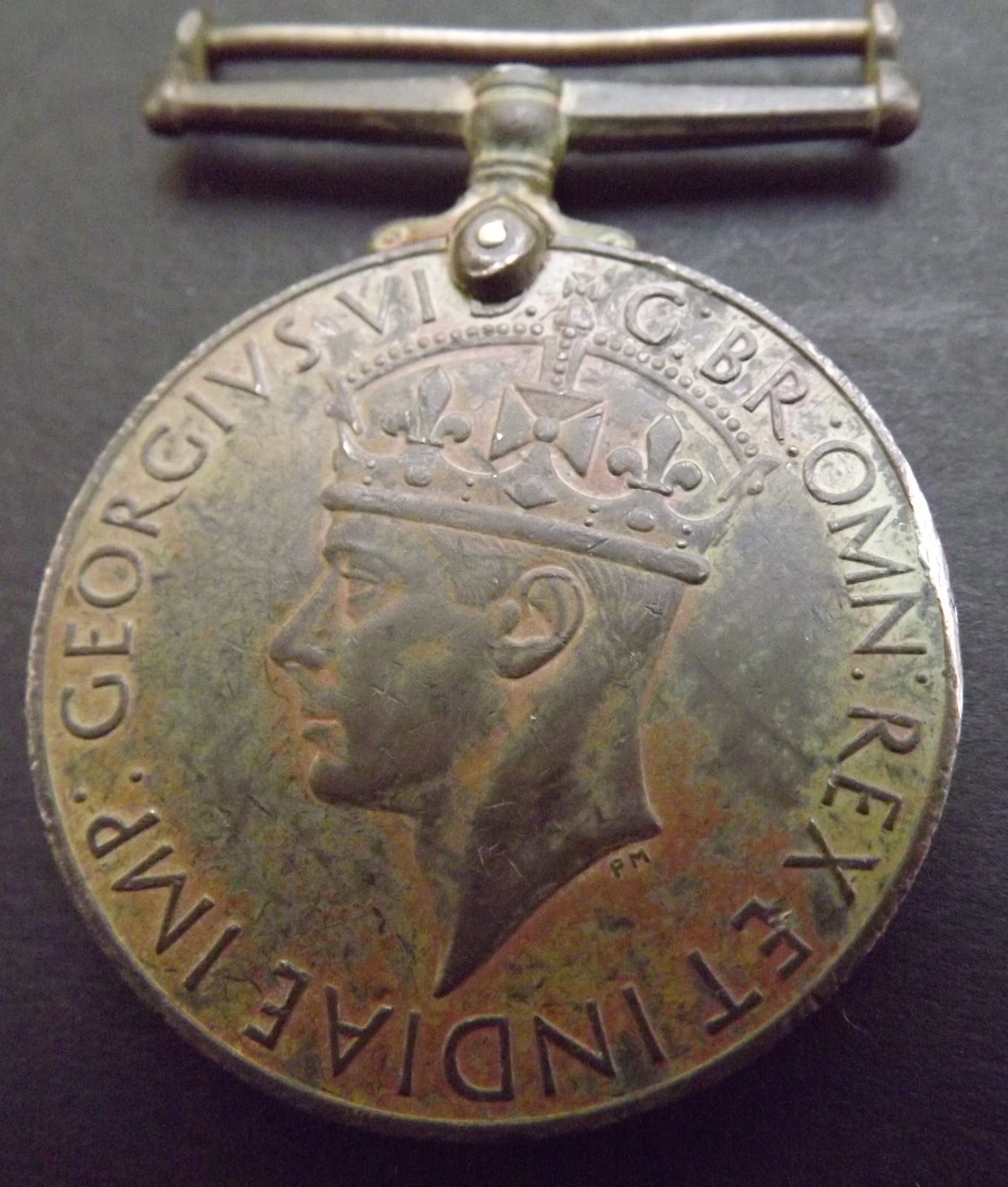Indian Coins VI DGBROMNREX ET INDIAEIMP World War II Medal 193945