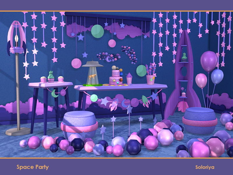 soloriya Space Party. Sims 4.