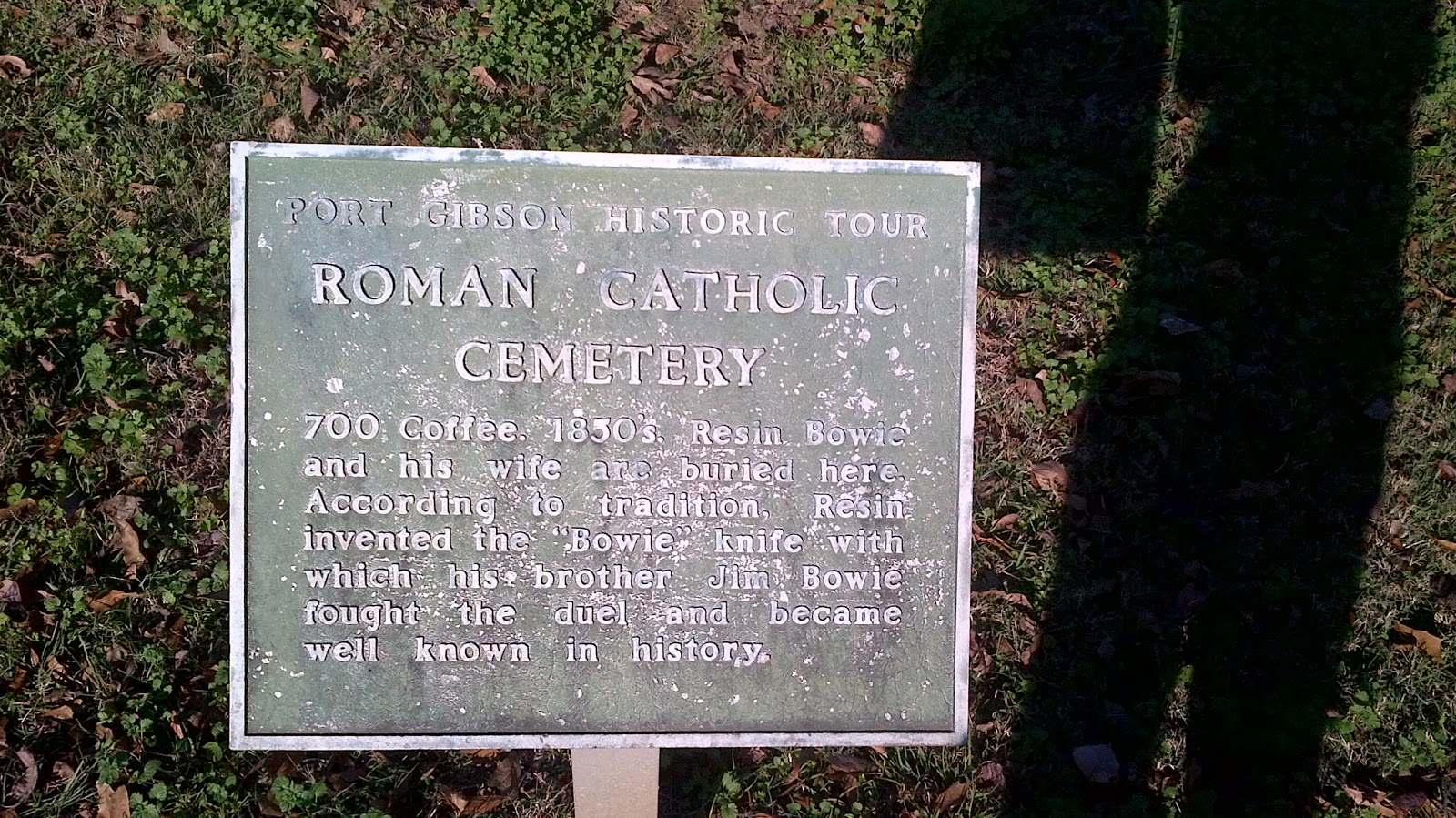 A Catholic Priest in Mississippi Catholic Cemetery in Port Gibson