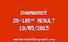 DHANASREE DS 186 Lottery Result 19-5-2015