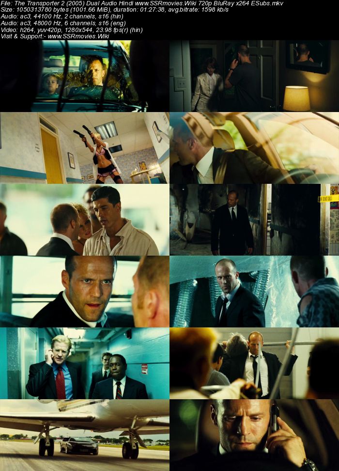 The Transporter 2 (2005) Dual Audio Hindi 480p BluRay 250MB ESubs Movie Download