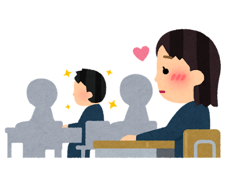 クラスメートに片思いをする女子生徒のイラスト かわいいフリー素材集 いらすとや