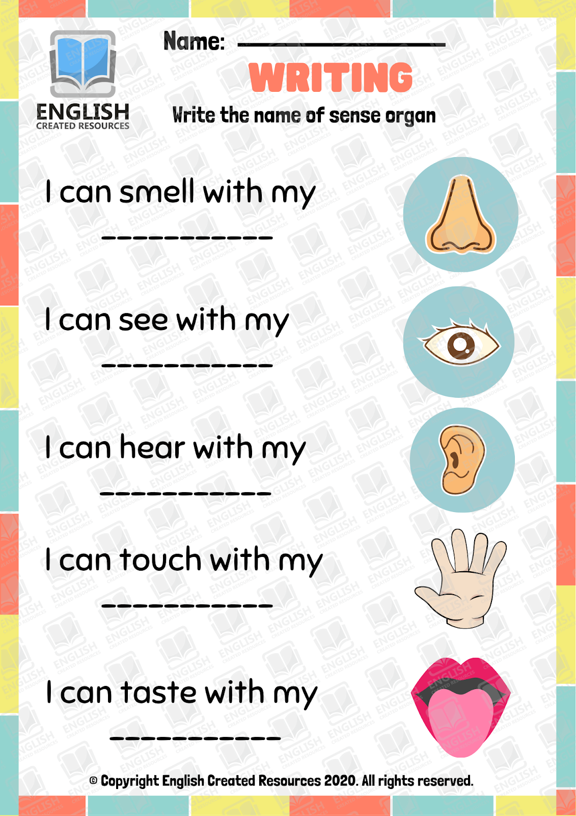 The Five Senses Worksheets English Created Resources The Five Senses Worksheets English Created Resources