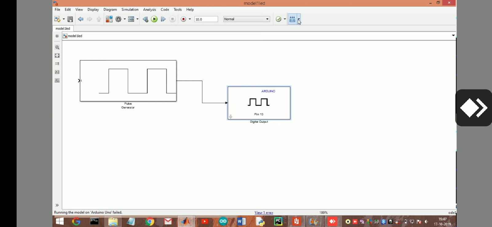 Interphase Arduino with Matlab-Simulink GUI