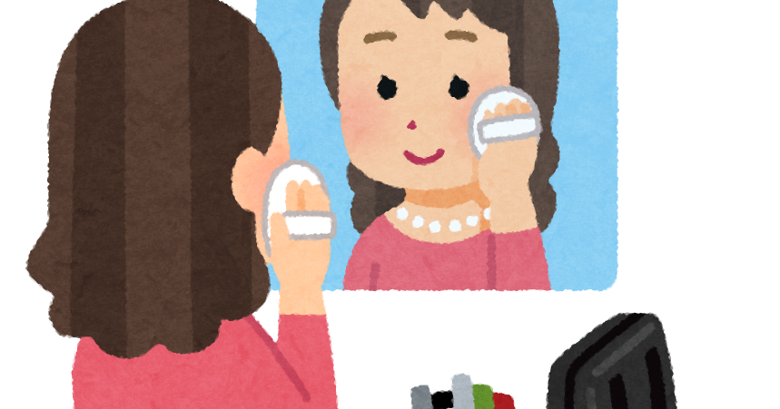 パウダーコーナーを利用する女性のイラスト かわいいフリー素材集 いらすとや