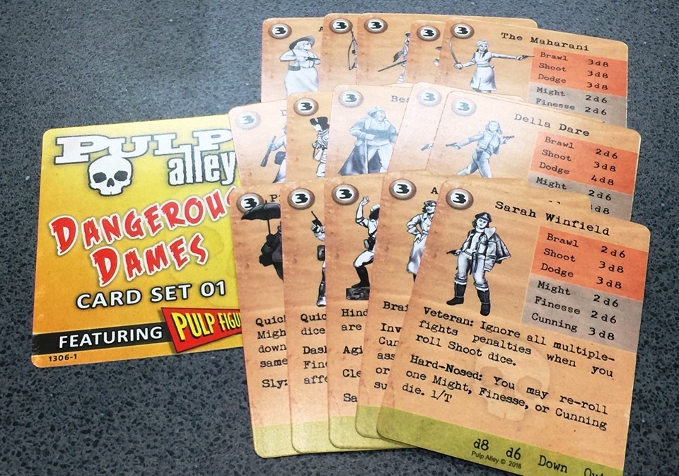 Gaming with the Gnomies: Pulp Alley Character Cards for the Dangerous