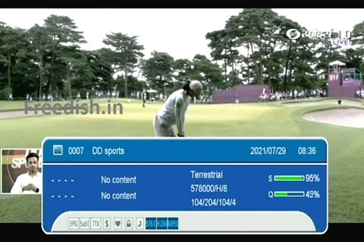DD Sports 1.0 Channel available Delhi DTT / Delhi DTV Service - Digital Terrestrial Service