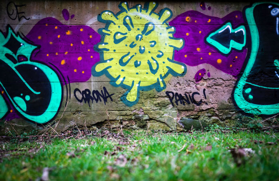 graffiti covid panic corona