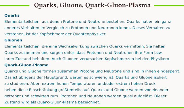 Quarks und Gluone sind die Elementarteilchen, aus denen Proteinen und Neutronen bestehen.