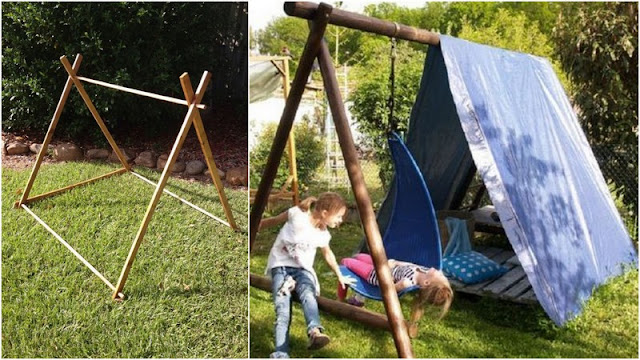 Παιδική σκηνή για εξωτερικούς χώρους με πηχάκια ή πασσάλους