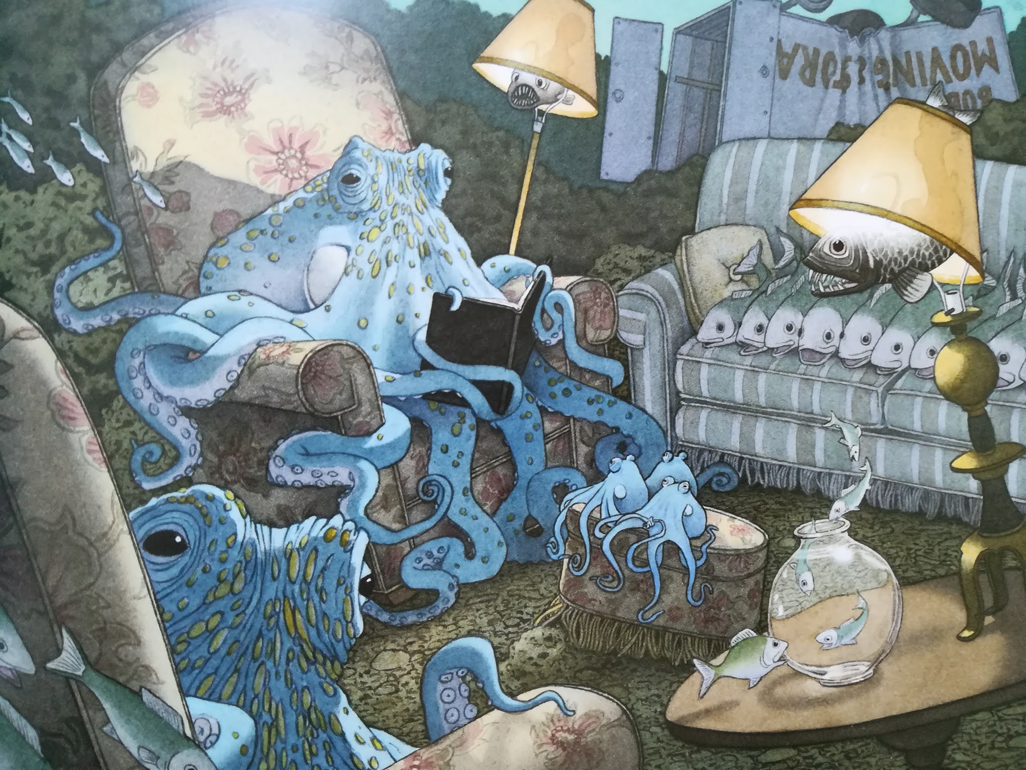 Opičí matka Prečítané leto (Flotsam, David Wiesner)