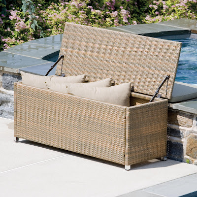 Colored Wicker Furniture on The Outdoor Wicker Entryway Storage Bench   Entryway Furniture Ideas