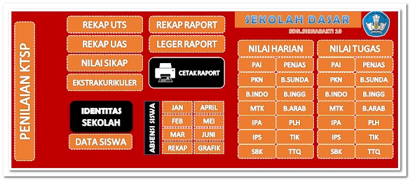 Aplikasi Olah Nilai Uts, Uas Plus Cetak Raport Ktsp Format Excel.Xlsx