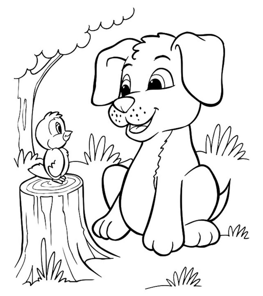 Desenho de Cachorros para colorir