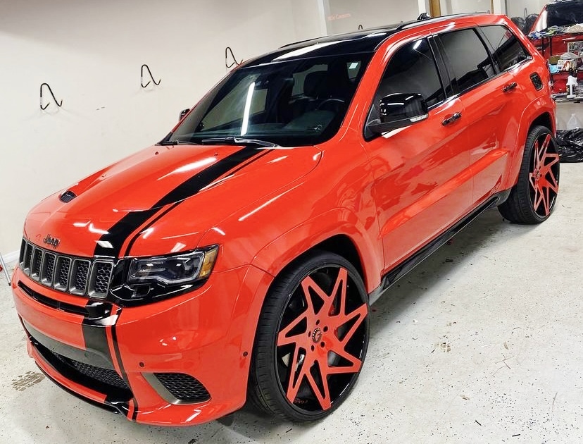 Ace1 Red Wrap 2020 SRT Jeep Trackhawk on Concave 26"