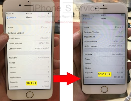 iPhone 6S support 512GB
