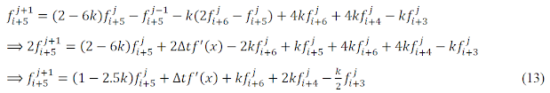 finite difference equation development