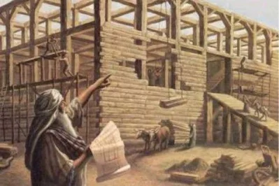 Noah Builds the Ark as God Commands