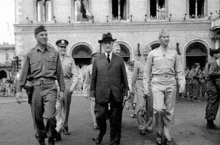 Gen. Mark Clark and US Sec. of War Henry Stimson, July 4, 1944  rome