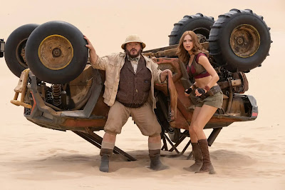 jumanji the next level Desert Dune Buggy cast Jack Black and Karen Gillan 