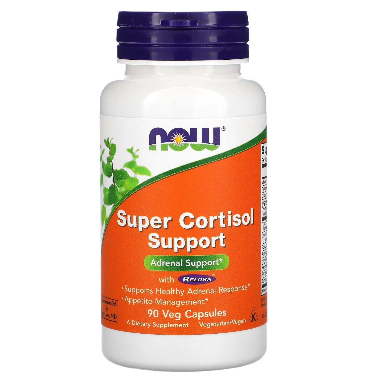 Now Foods, Super Cortisol Support, препарат для поддержания уровня кортизола, 90 растительных капсул