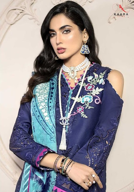 Kaara Suits mahe Noor Cotton Shiffly pakistani Suits wholesaler