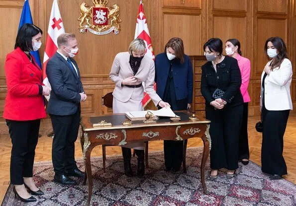 Princess Charlene attended a lunch at the Presidential Palace of Georgia at the invitation of Salome Zourabichvili, President of Georgia