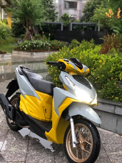 Sơn nhựa nhám xe Honda Vario vàng tươi cực đẹp - SƠN XE SÀI GÒN