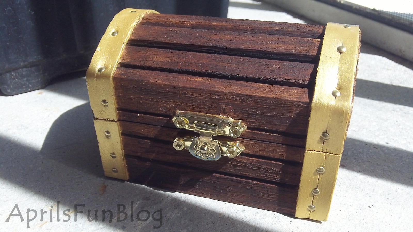 April's Fun Blog Small wooden treasure chest