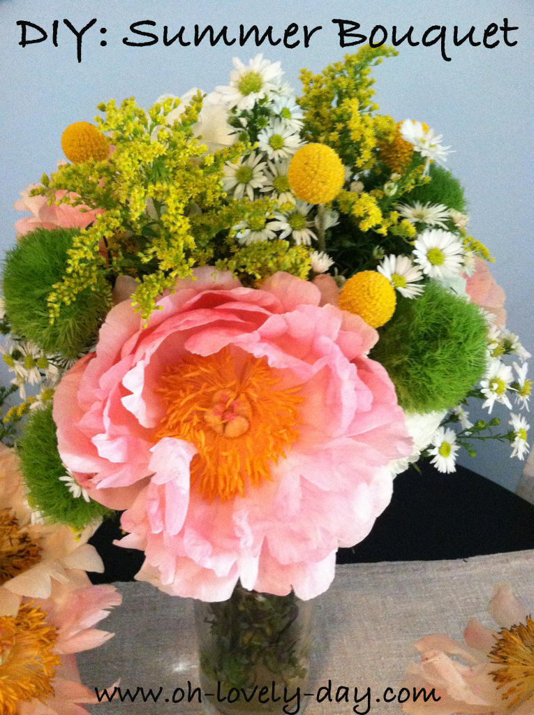 Diy Summer Bouquet Bonus Centerpiece And Boutonniere Oh