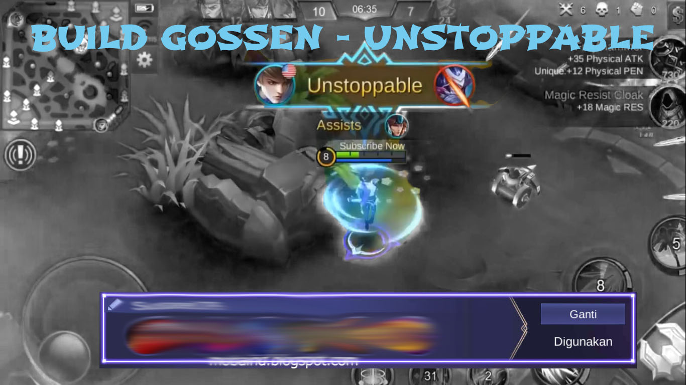 Build Gossen Unstoppable Mobile Legends