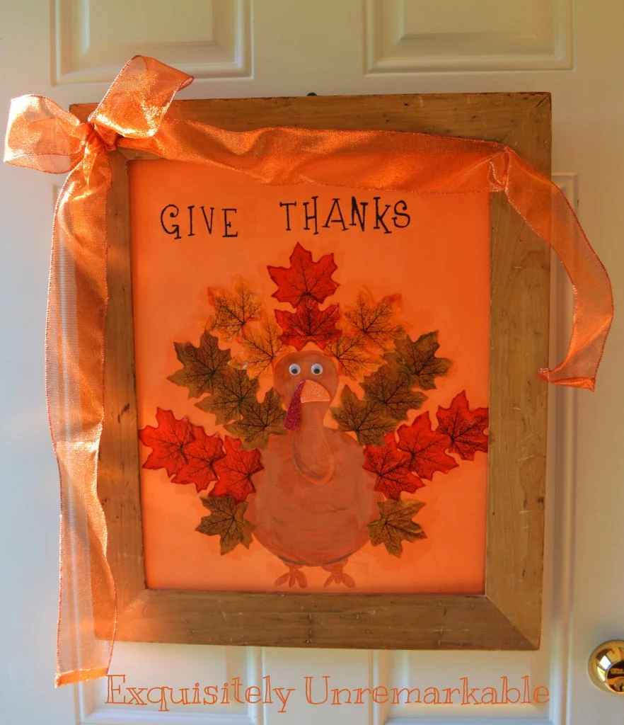 Front Door Decor: Autumn Leaf Turkey