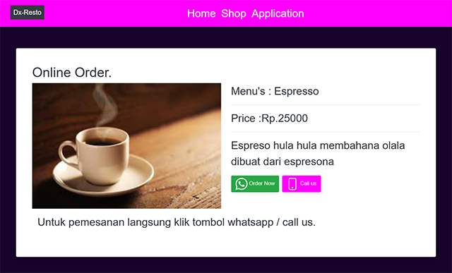 aplikasi restoran pembuatan website restoran, mesin kasir restoran