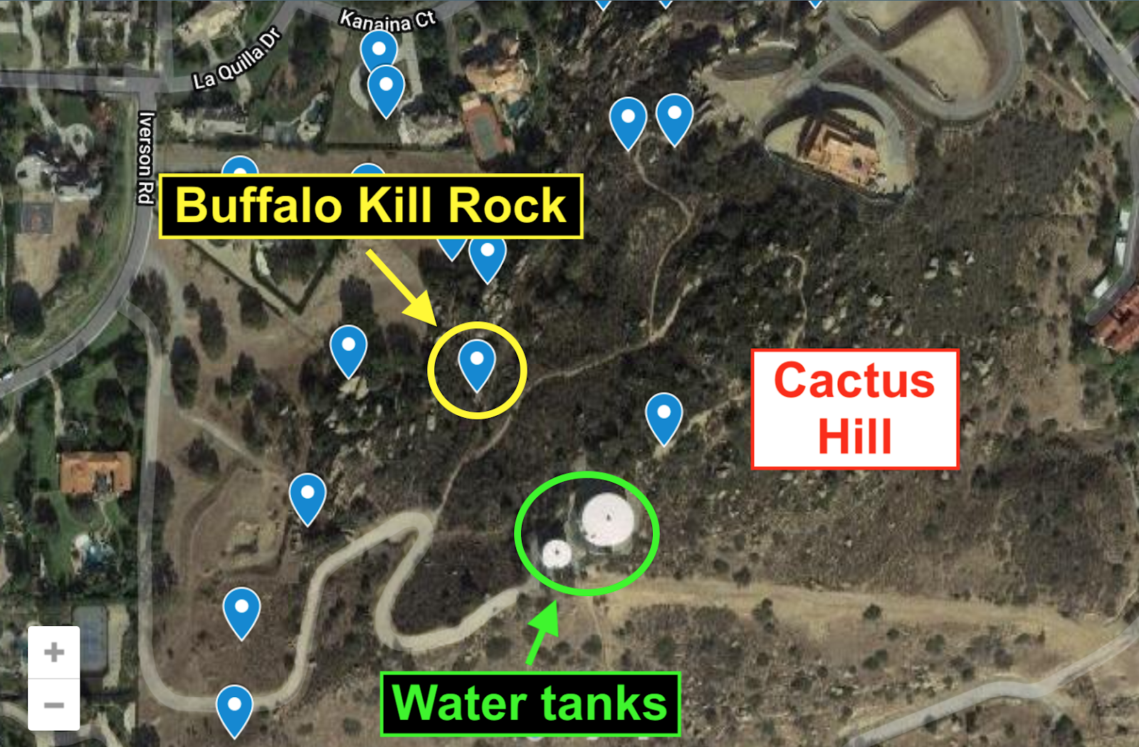 Iverson Movie Ranch: Interactive map of the Iverson Movie Ranch