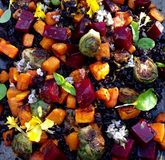 Autumn Salad Recipe with Roasted Butternut Squash #vegetarian #veggies