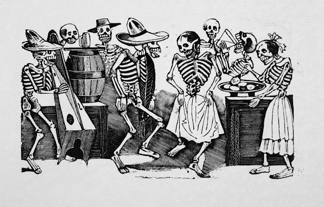 José Guadalupe Posada helped popularize the gay skeletons  that are an important part of the Day of the Dead.