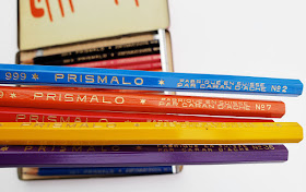 Fueled by Clouds & Coffee: Vintage Colored Pencils: Nearly Antique Caran  d'Ache Prismalo?
