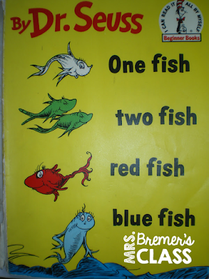 Dr. Seuss One Fish Two Fish art lesson for Kindergarten