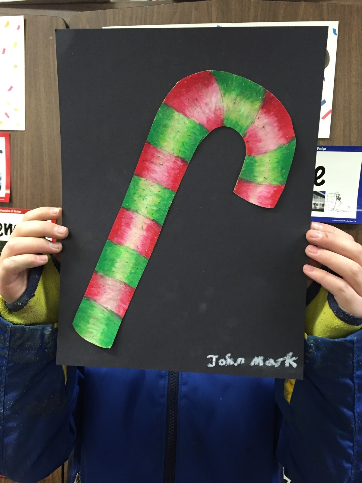 Elements of the Art Room 4th & 5th grade Blended Candy Canes