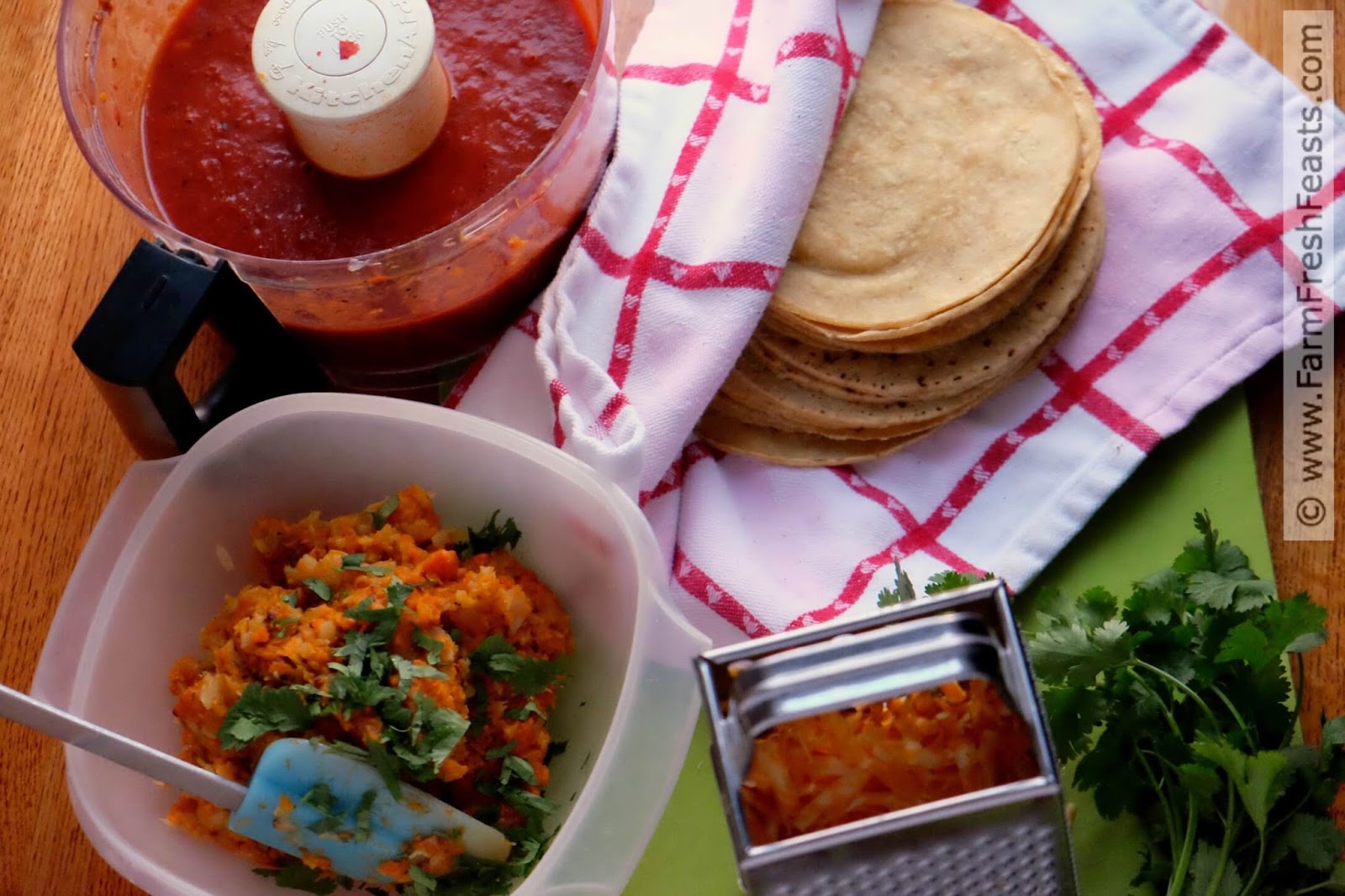 Farm Fresh Feasts Roasted Sweet Potato and Onion Enchiladas