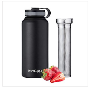 nstaCuppa Insulated Thermos Infuser Water Bottle
