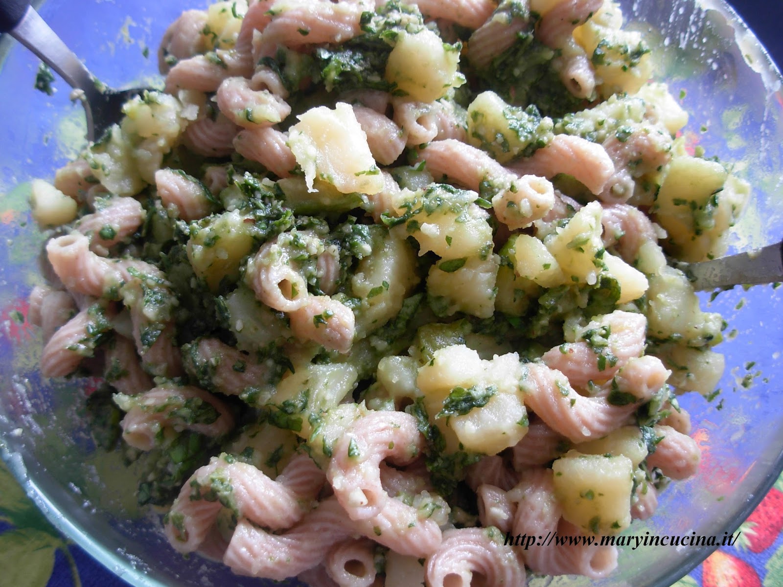 Mary in Cucina Pasta pesto e patate